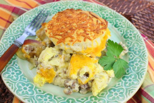 Oven Freezer Prep- Biscuit and Gravy Breakfast Casserole